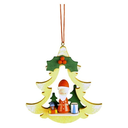 Christian Ulbricht Santa in Yellow Tree Ornament