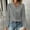 Gray, variant on Blouses for Women Trendy Ruffle Trim V-Neck Blouse with Bubble Long Sleeve Office Smart Casual Date Top Orange M