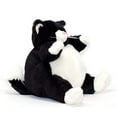 thumbnail image 4 of Unipak Plumpee Cat Plush Toy, 9 inches Tall, Black and White, 4 of 4