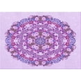 thumbnail image 1 of Ahgly Company Machine Washable Indoor Rectangle Transitional Blossom Pink Area Rugs, 7' x 9', 1 of 7