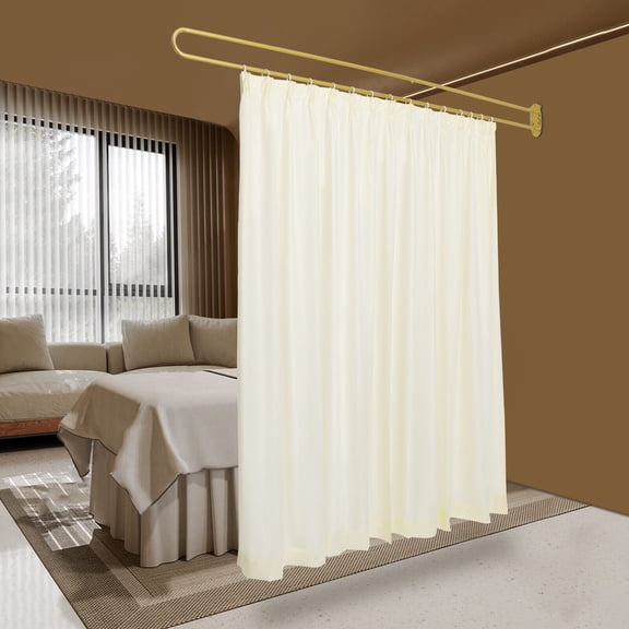 Partition Curtain with U-Shape Tube Privacy Partition Curtain Room Divider