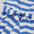 thumbnail image 6 of Gfyviroh Women's Midi Dresses Summer Spaghetti Strap Vintage Stripes Dresses Casual Belted A-Line Pleated Dresses, 6 of 8