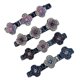 thumbnail image 1 of 4 Uds. Pinzas para el cabello laterales de tres flores, pinzas para el cabello seccionadas, bandas para el cabello de tela satinada, pinzas para el cabello para estilizar la sección, 1 of 5