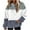 Gray, variant on ShiShine Women's Casual Plush Sweatshirt Color Block Hoodie Tops Pullover Hoodies Coat Outwear