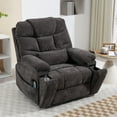thumbnail image 2 of Power Lift Recliner Chair with Lumbar Pillow and Wireless Charger, SYNGAR Heat & Massage Function Recliner with USB Charging and Cup Holder, Dual Motors, Single Living Room Sofa, Gray, 2 of 13