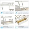 thumbnail image 4 of Harper & Bright Designs Solid Wood Twin Over Full Bunk Bed with Two Storage Drawer, Removable Ladder and Safety Guardrail for Kids, Teens, Adults, Convertible to 2 Separated beds, 4 of 8