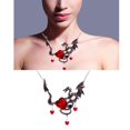 thumbnail image 2 of Collier d'Halloween Dragon Gothique Pendentif Faux Gemme Collier Clavicule, 2 of 10