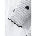 thumbnail image 4 of Baby Girl Heart Print Contrast Lettuce Binding Tee & Pants, 4 of 5