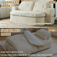 thumbnail image 3 of 78.75" Convertible Folding Sofa Bed Full Size, Memory Foam Floor Couch with 2 Pillows, Boneless Loveseat Sleeper with Removable Cushion, Corduroy Curved Couch Bed for Living Room, Cream, 3 of 7