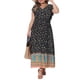 thumbnail image 5 of Vestido Plus Size Agnes Orinda para Mujeres, Vestidos Florales Boho, Vestido de Verano con Cuello en V y Mangas con Volantes, Vestido de Playa de Corte A 4X Azul Marino, 5 of 8