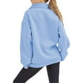 thumbnail image 2 of Womens Oversized Sweatshirts Hoodies Half Zip Pullover Fall  Outfits 2023 Y2k Clothes, Womens Sweatshirts Half Zip Cropped Pullover Fleece Quarter Zipper Hoodies Fall outfits Clothes, 2 of 6