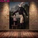 thumbnail image 3 of Pintura en lienzo de arte de pared Vintage, Impresión de póster de arte gótico oscuro, conejo, mago, pianista, fantasma, chica demonio, decoración del hogar sin marco, 3 of 4