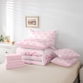 thumbnail image 6 of Erosebridal Cute Daisy Kawaii Bowknot 7-Piece Twin Bedding Sets For Bows Lovers,Kawaii Bowknots Pink Bowtie Bedding Comforter Set,Reversible, 6 of 7