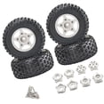 thumbnail image 1 of figatia 4 Pieces 1/8 1/10 RC Car Tires Replacement High Performance DIY Upgrade RC Spare white, 1 of 8