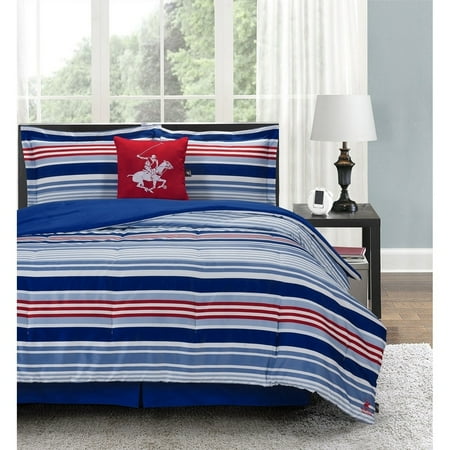 Beverly Hills Polo Club 5 Piece Comforter Set Walmart Com