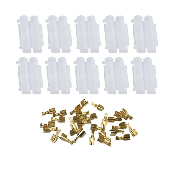 10Pc In Line 6X30Mm Fuse Holder Crimp Peanut Flip Shell Push Fit Type Bike Quad White Single Shell YIWEI