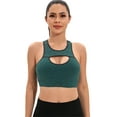 thumbnail image 6 of LELINTA Girl Racerback Sports Bra for Women Workout Bra with Removable Pad Medium Support Crisscross Yoga Gym Top, 6 of 7