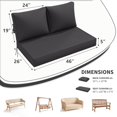thumbnail image 2 of Kimunuk Outdoor Loveseat Cushion Set, 46" x 26" x 5" Waterproof Patio Furniture Cushions for Couch Bench Swing, Grey, 2 of 6