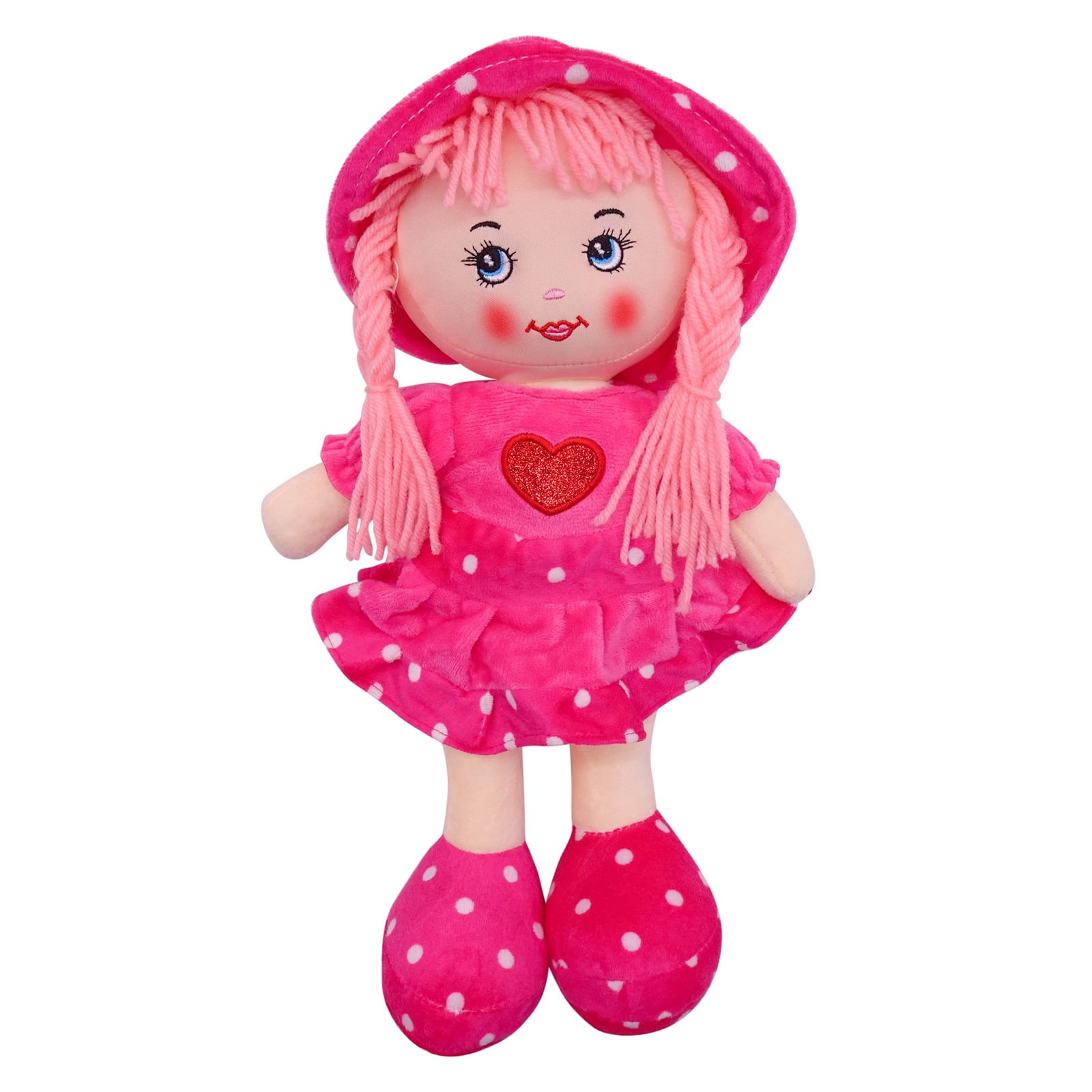 Soft Rag Doll for Girls, 14 inch Plush Kids Toy