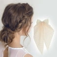 thumbnail image 2 of Unique Bargains 1 Pc Grace Bow Ribbon Hair Clips Beige, 2 of 5