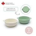 thumbnail image 1 of Melii Silicone Suction Bowls, 2 Pack - Mint & Ivory, 1 of 7