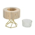 thumbnail image 1 of Candle Holder Wooden Candlestick Decorative Display Stand Kit with Metal Bracket and Cup, 1 of 14