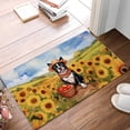 thumbnail image 2 of Vintage Boston Terrier Says Hello Mother's Day Summer Sunflower Field Doormat Gentleman Dog Lover Gifts Indoor Outdoor Welcome Mat - 12005, 2 of 5