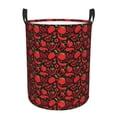 thumbnail image 2 of Uemuo Tomatoes And Chili Pattern Circular Laundry Hamper Basket with handles,Collapsible laundry basket,Large capacity laundry hamper,Laundry Organizer-Small, 2 of 8