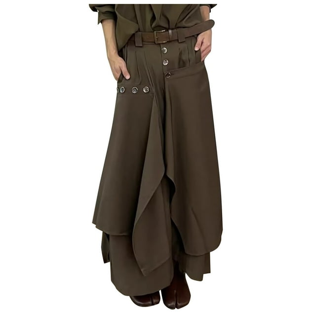 WEAIXIMIUNG Salopettes pour Hommes Mode Rétro Foncé Jambe Grand Mode Culottes pour Hommes Huitièmes