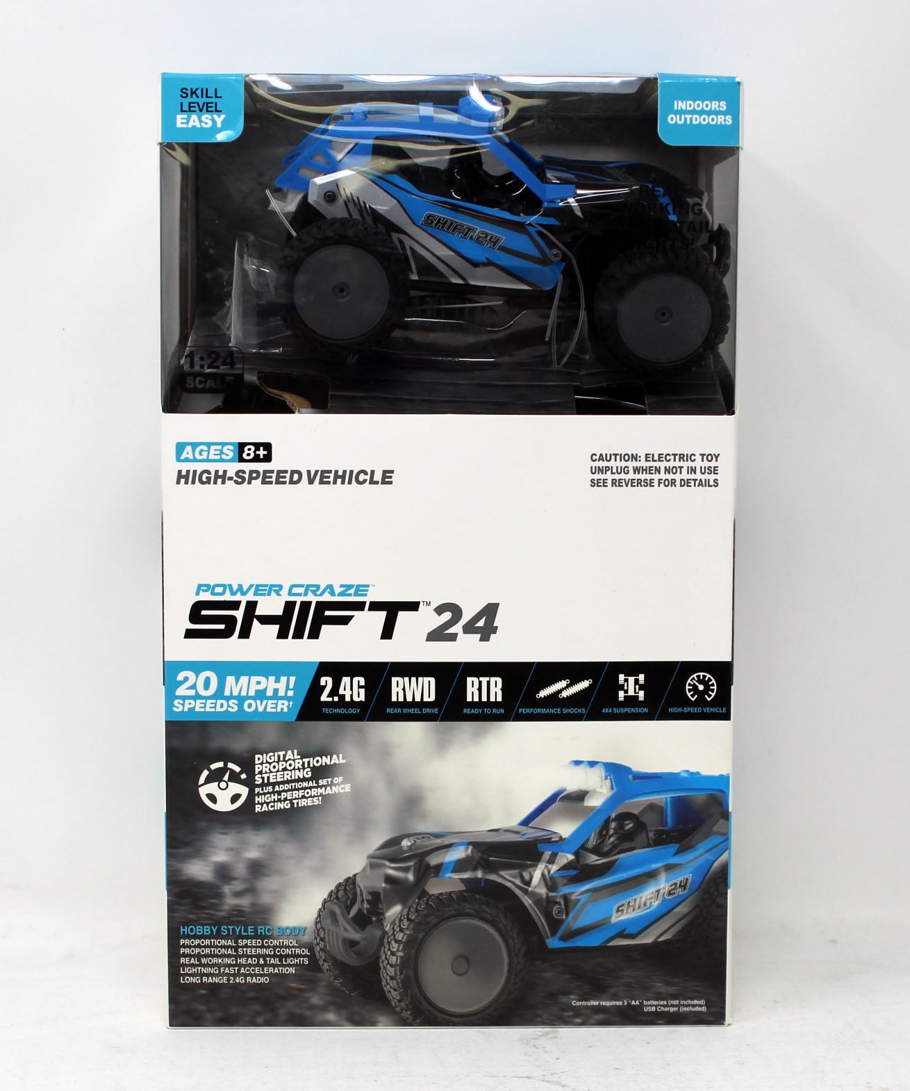 Power Craze Shift 24 Mini RC High Speed Buggy Replacement Remote and Tires