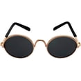 thumbnail image 2 of Lunettes de Soleil de Chat de Chien d'Animal Familier, Lunettes de Soleil de Prince de Princesse en Métal Rétro Classique, Jouets d'Accessoires de Photo, Chien Professeur de Chat Célibataire Cosplay Verres pour Petit Chien Ca (Noir), 2 of 6