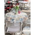 thumbnail image 4 of Outdoor Tablecloth with Umbrella Hole & Zipper, Blue Beige Coastal Round Tablecloth 60 Inch, Beach Starfish Summer Eucalyptus Vintage Patio Table Cover Waterproof Table Cloth for Picnic/Party, 4 of 7
