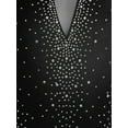 thumbnail image 6 of iiniim Men Mesh Latin Dance Leotard Bodysuit Long Sleeve See-Through Rhinestones Salsa Tango Dancewear Black XXL, 6 of 7