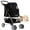 Black, variant on YRLLENSDAN Pet Gear Dog Stroller Small Dogs, Folding Cat Stroller with Cup Holders 4 Wheel Pet Strollers for Small Dogs Puppy Stroller Travel Carrier Dog Stroller for Medium Dogs, Black