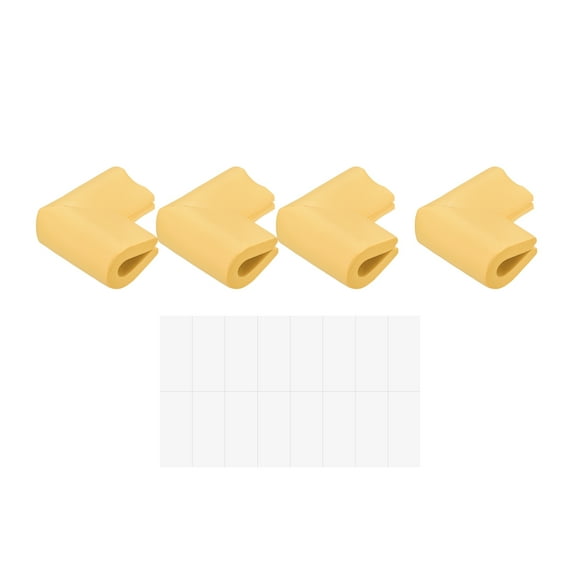 Unique Bargains Corner Guards Edge Protectors, 12Pack U Foam Safety Bumper W Self-Adhesive Tape, 2.16'x1.38'x0.315', Wood Color