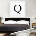 thumbnail image 2 of ARTCANVAS Modern Black and White Gray Serif Alphabet Letter Q Canvas Art Print - Size: 36" x 36" (1.50" Deep), 2 of 9
