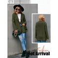 thumbnail image 6 of STARVNC Women Lapel Collar Button Up Pocket Corduroy Long Sleeve Blazer, 6 of 6