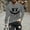 Gray, variant on WREESH Halloween Long Sleeve Tops Fashionable Men's Printed Top with Long Sleeved Round Neck and Smiling Face Printed Top/Shirtx Black