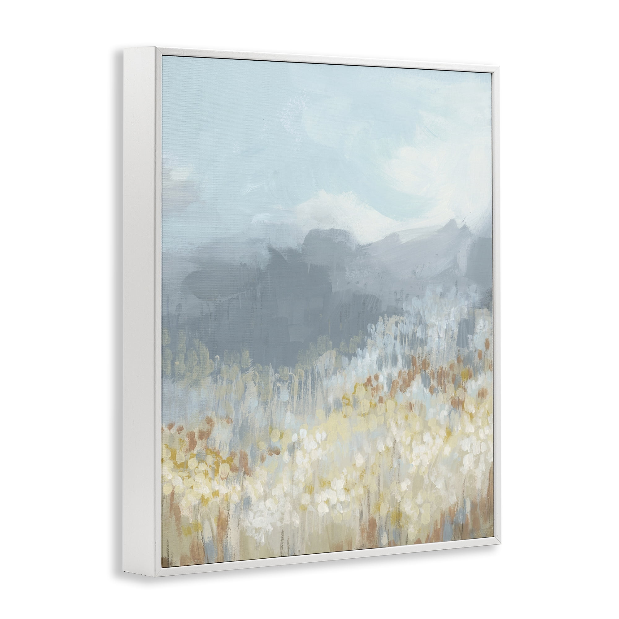 Stupell Industries Mountains & Countryside Landscape Painting White Framed Art Print Wall Art, 11 x 14