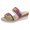 1Hot Pink, variant on Women's Wedge Platform Sandals Espadrilles Two Strap Colorful Embroidery Slip on Slides