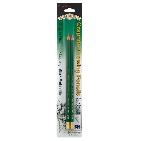 General's Kimberly Graphite Pencil - 5H, Pkg of 2