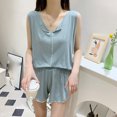 thumbnail image 3 of fatyb 2 Piece Womens Pajama Sets Loungewear Shorts Sleeveless V Neck Tank Tops Summer Outfits for Women, 3 of 7