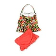 thumbnail image 2 of Island Escape Womens Tiered Ruffle 2 Piece Tankini, Red, 6, 2 of 2