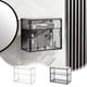 thumbnail image 1 of Organizador cosmético apilable transparente - Caja de plástico gris con apertura grande, almacenamiento de baño montado en la pared de 27x22x13cm con cierre magnético, 1 of 6