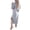 Gray, variant on Men's Slit Round Neck Half Sleeve Tee Dress with Sheer Slit Detail and Stretchy Body for Easy Everyday Wear Casual