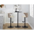 thumbnail image 3 of Cosi Adjustable Bar Stool, Chrome Bar Stools, Bar Chairs, Swivel Bar Stools, Bar Stools Set of 2 (Light Grey Wood, Cream), 3 of 6