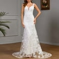 thumbnail image 1 of JMKQLZ Robe de Banquet de Mariage Mince à Enfiler avec Petite Queue, 1 of 7