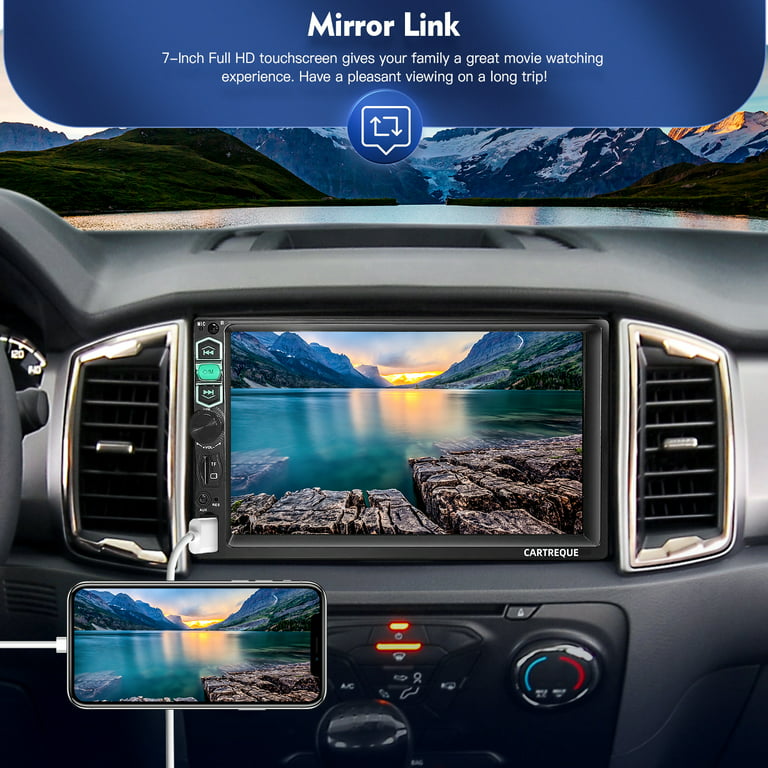  Double din Car Stereo Compatible with Wireless Carplay