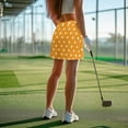 thumbnail image 4 of Uorisango Yellow Polka Dots Womens Golf Athletic Activewear Skorts Lightweight Fashion Women's Athletic Golf Skorts Skirts with Shorts Stretchy Soft Daily Wear Versatile Size XS, 4 of 7