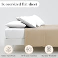 thumbnail image 2 of Southshore Fine Living, Inc. King Size Flat Sheets Only, Microfiber Beige Sheets, Soft Sand, 2 of 6